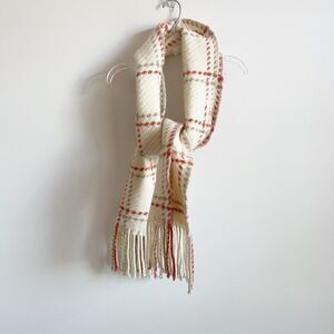 Banana Republic Factory Lambs Wool Blend Fringe Scarf 64x9 In